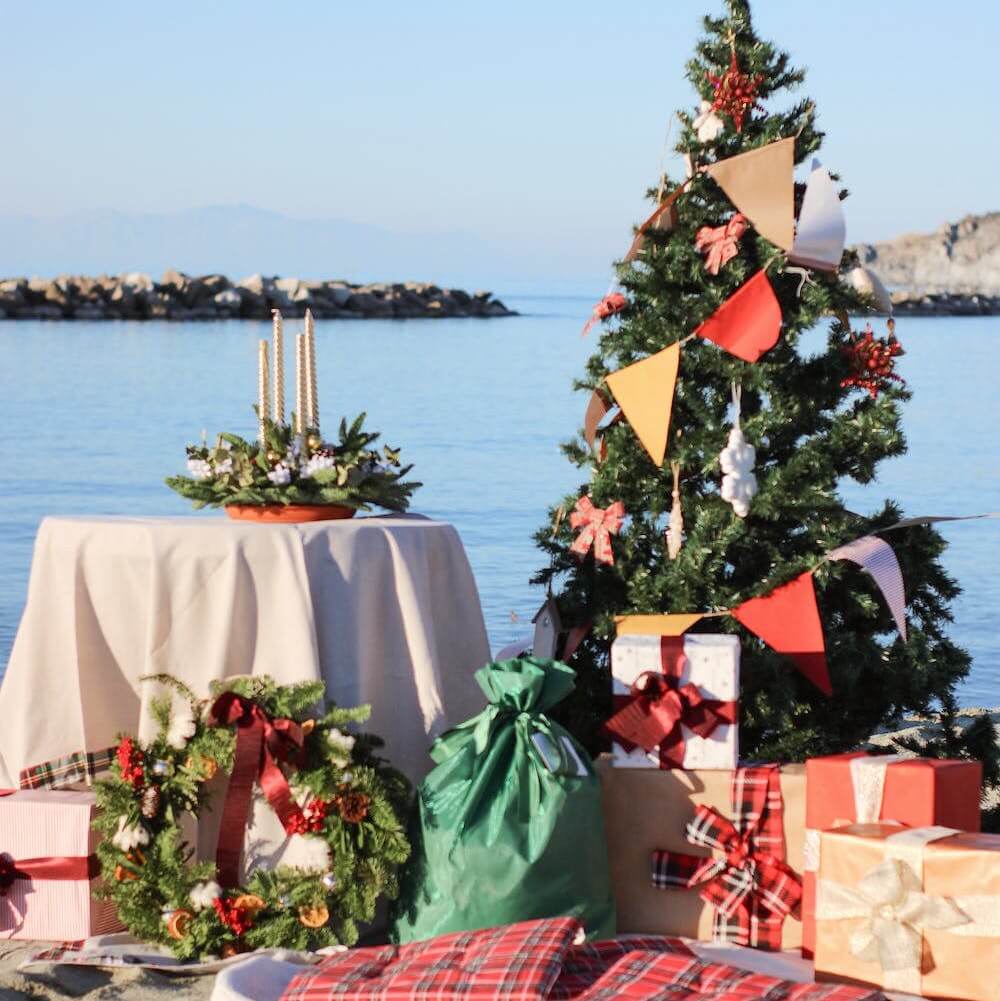 sapin de Noël sur la plage